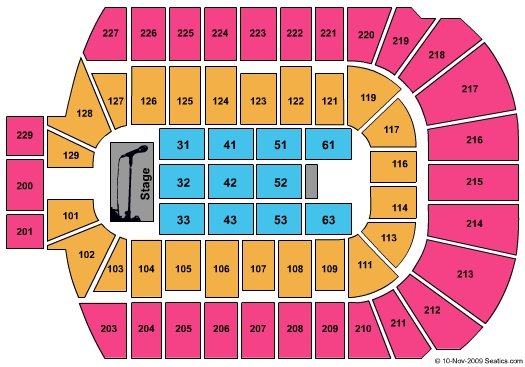 Blue Cross Arena Seating Chart